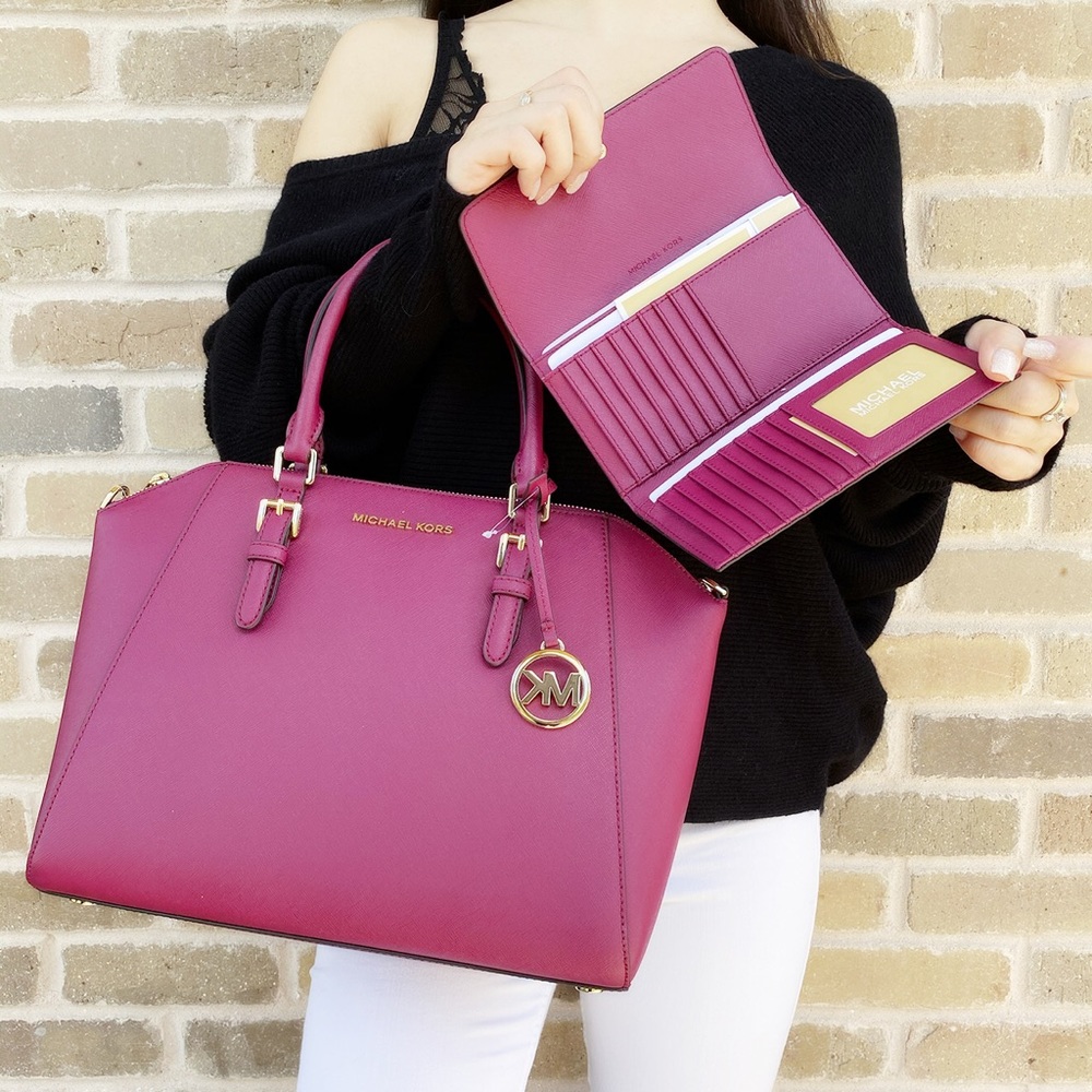 BUNDLE👜👛Michael Kors Large Satchel&Wallet SET - Picture 5 of 8